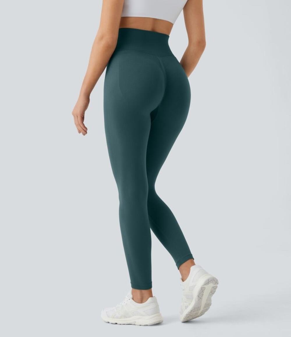 Halara M 7/8 Teal OneForm Seamless Flow High Waisted Butt Lifting Leggings NWT